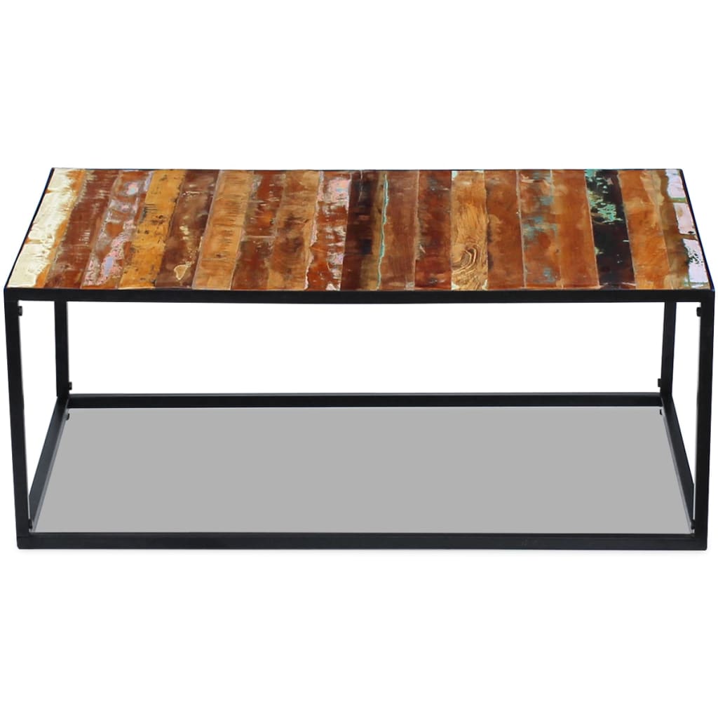 Stolić za kavu od masivnog obnovljenog drva 100 x 60 x 40 cm