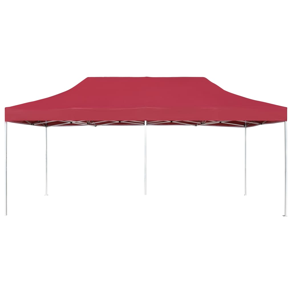 Profesionalni sklopivi šator za zabave 6 x 3 m crvena boja vina