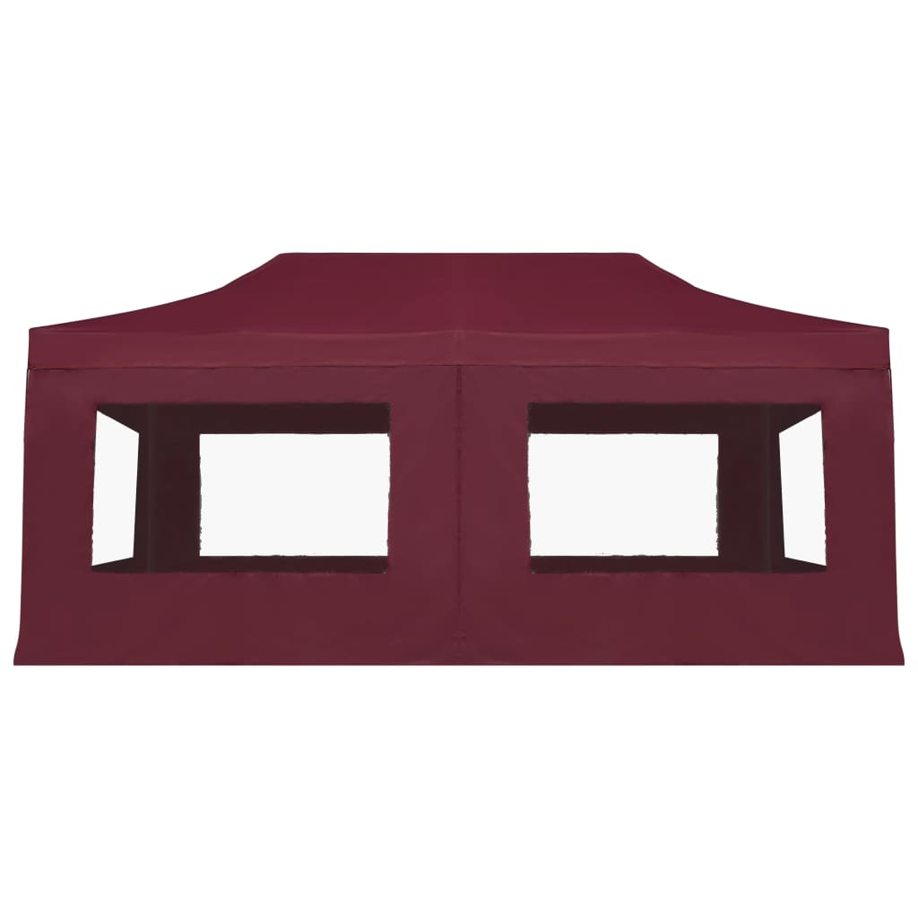 Profesionalni sklopivi šator za zabave 6 x 3 m crvena boja vina