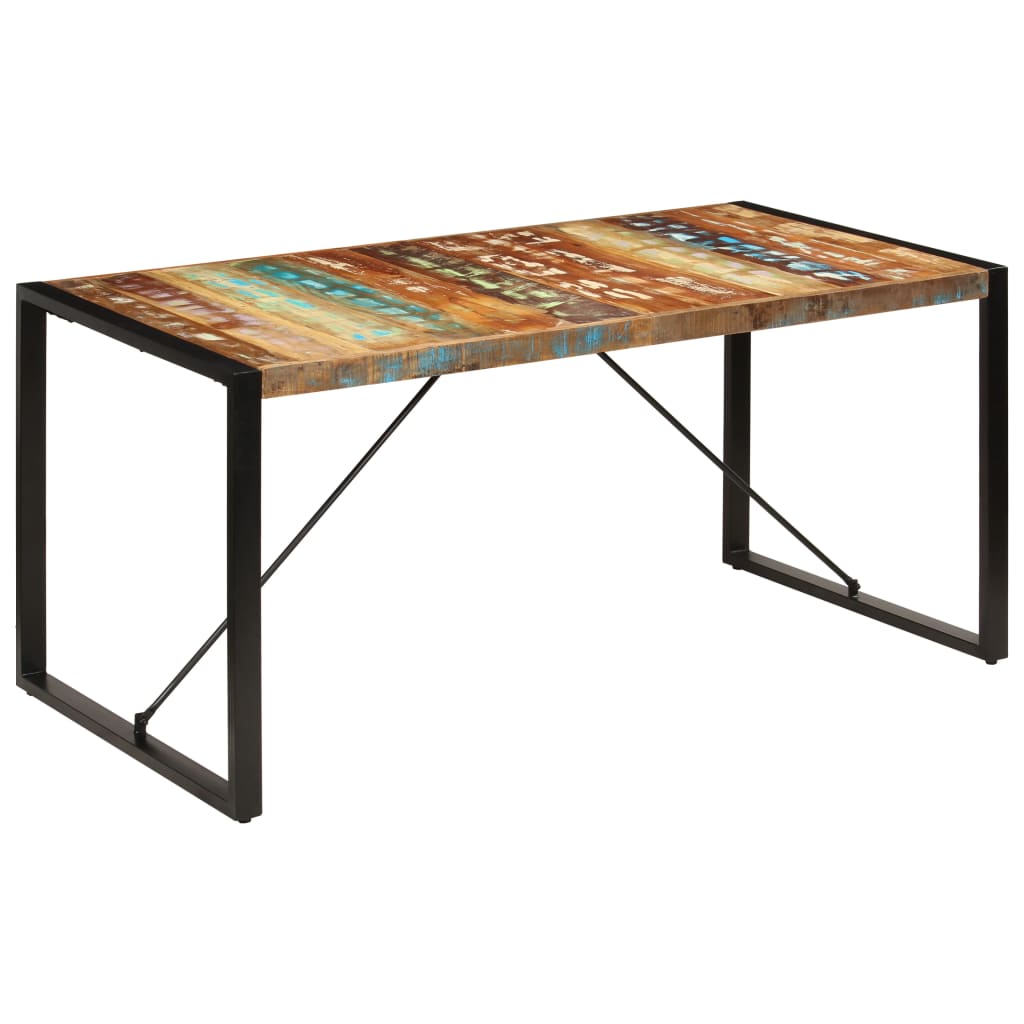 Blagovaonski stol od masivnog obnovljenog drva 160 x 80 x 75 cm