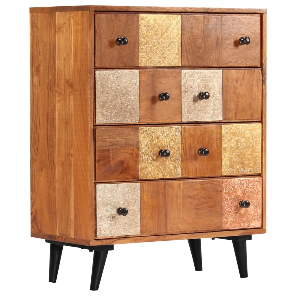 Komoda od masivnog bagremovog drva 60 x 30 x 75 cm