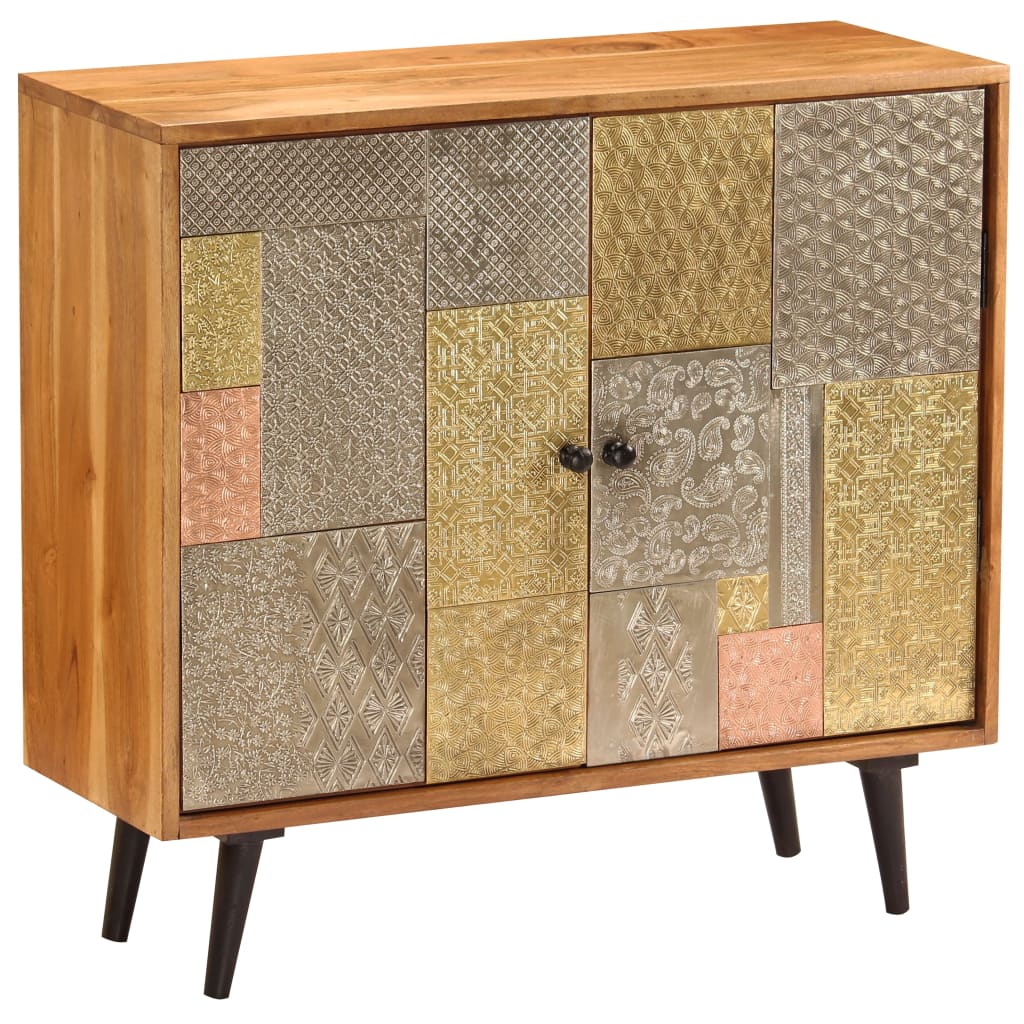 Komoda od masivnog bagremovog drva 80 x 30 x 75 cm