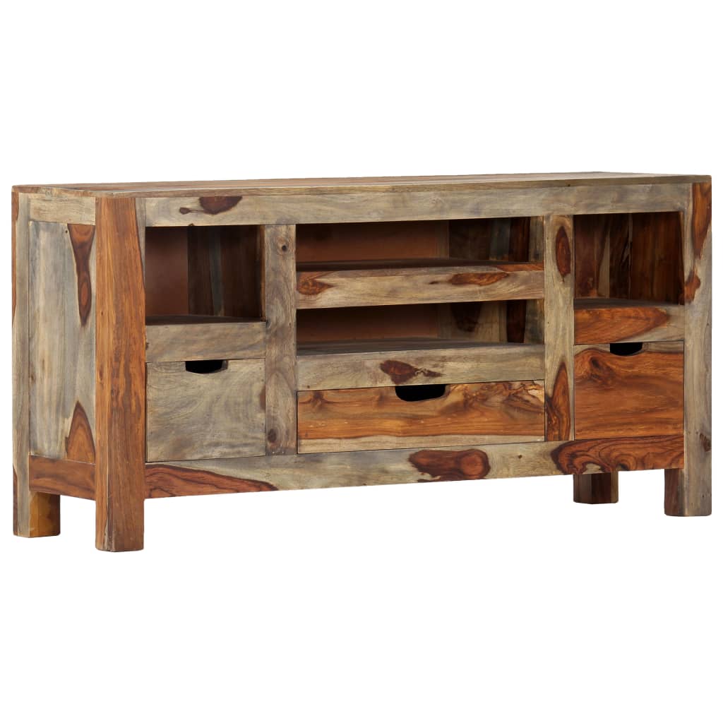 Komoda siva 100 x 30 x 50 cm od masivnog drva akacije