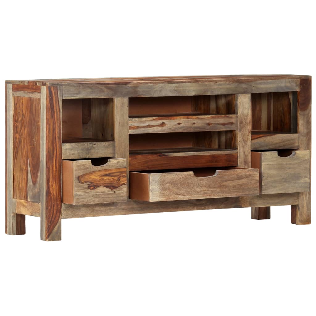 Komoda siva 100 x 30 x 50 cm od masivnog drva akacije