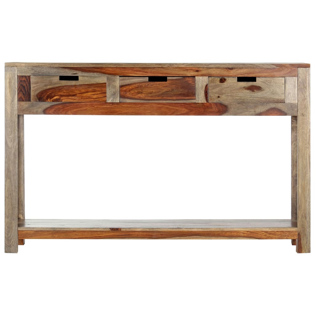 Konzolni stol s 3 ladice 120x30x75 cm od masivnog drva akacije