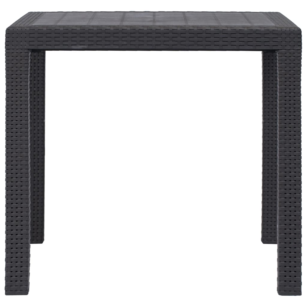 Vrtni stol smeđi 79 x 79 x 72 cm plastika s izgledom ratana