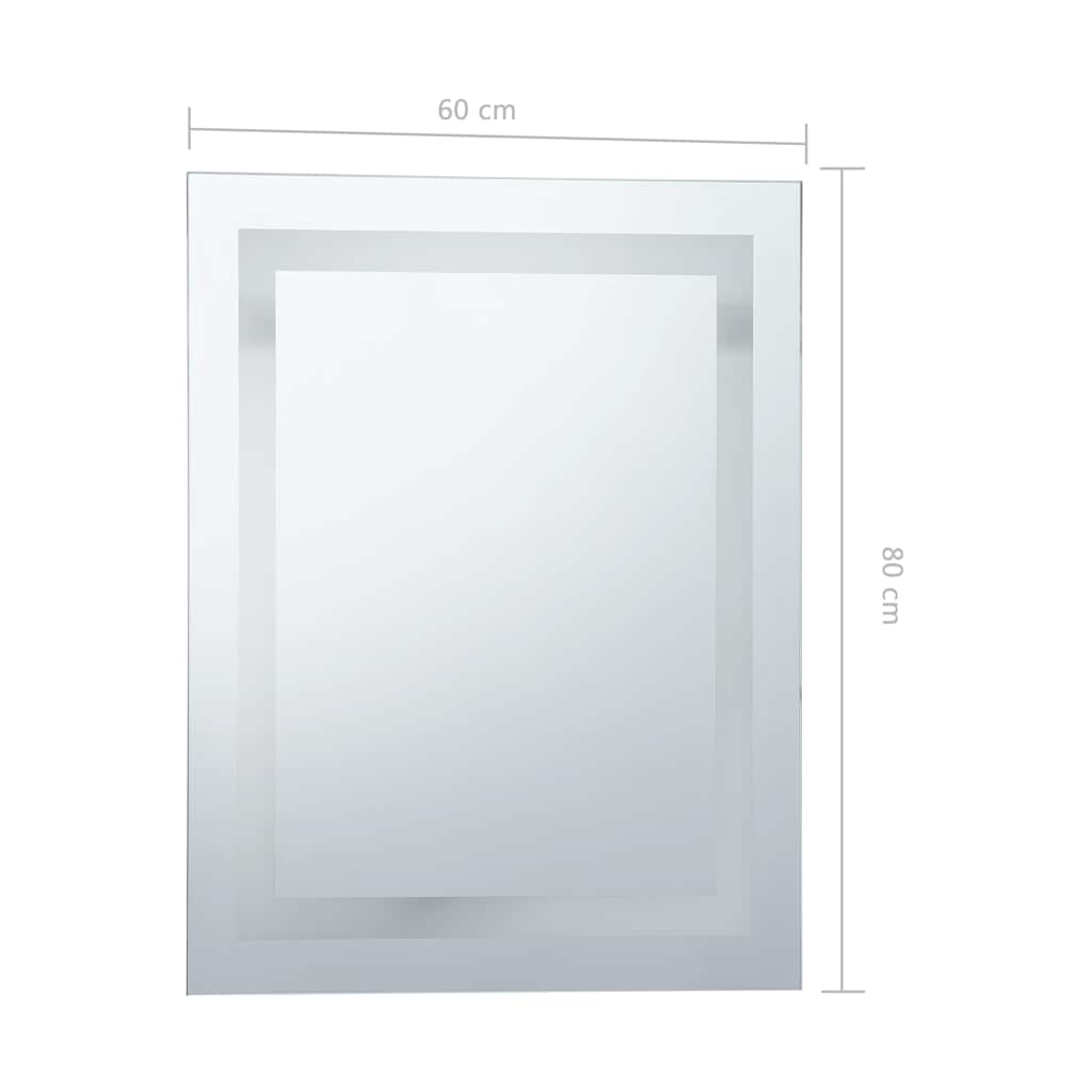 Kupaonsko LED ogledalo sa senzorom na dodir 60 x 80 cm