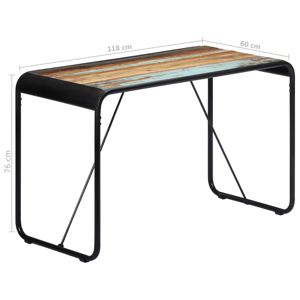 Blagovaonski stol od masivnog obnovljenog drva 118 x 60 x 76 cm