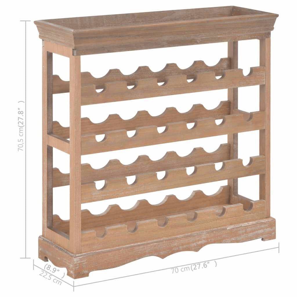 Ormarić za vino smeđi 70 x 22,5 x 70,5 cm MDF