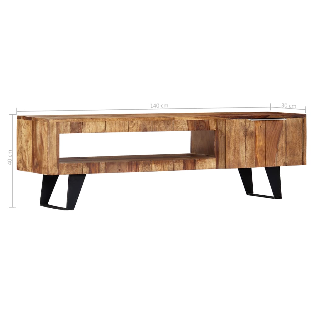 TV ormarić od masivnog drva akacije 140 x 30 x 40 cm