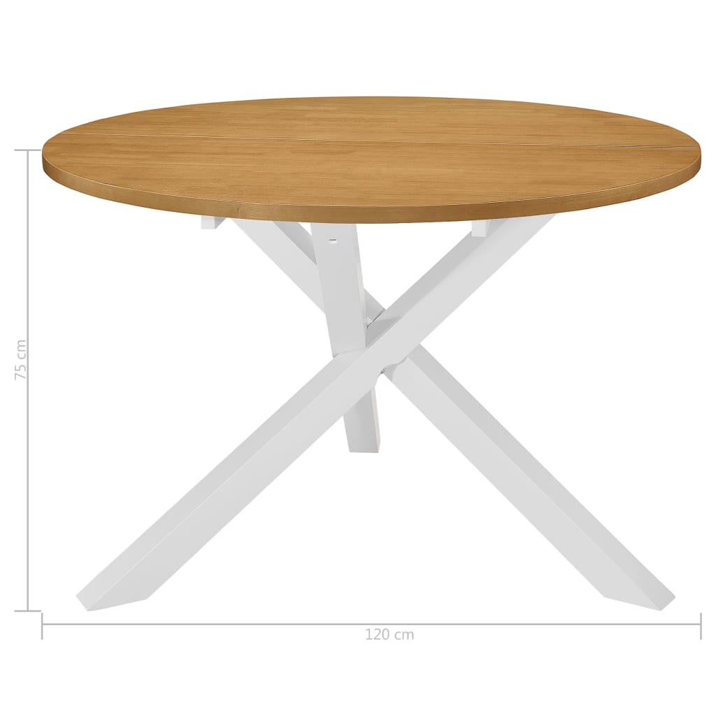 Blagovaonski stol bijeli 120 x 75 cm MDF