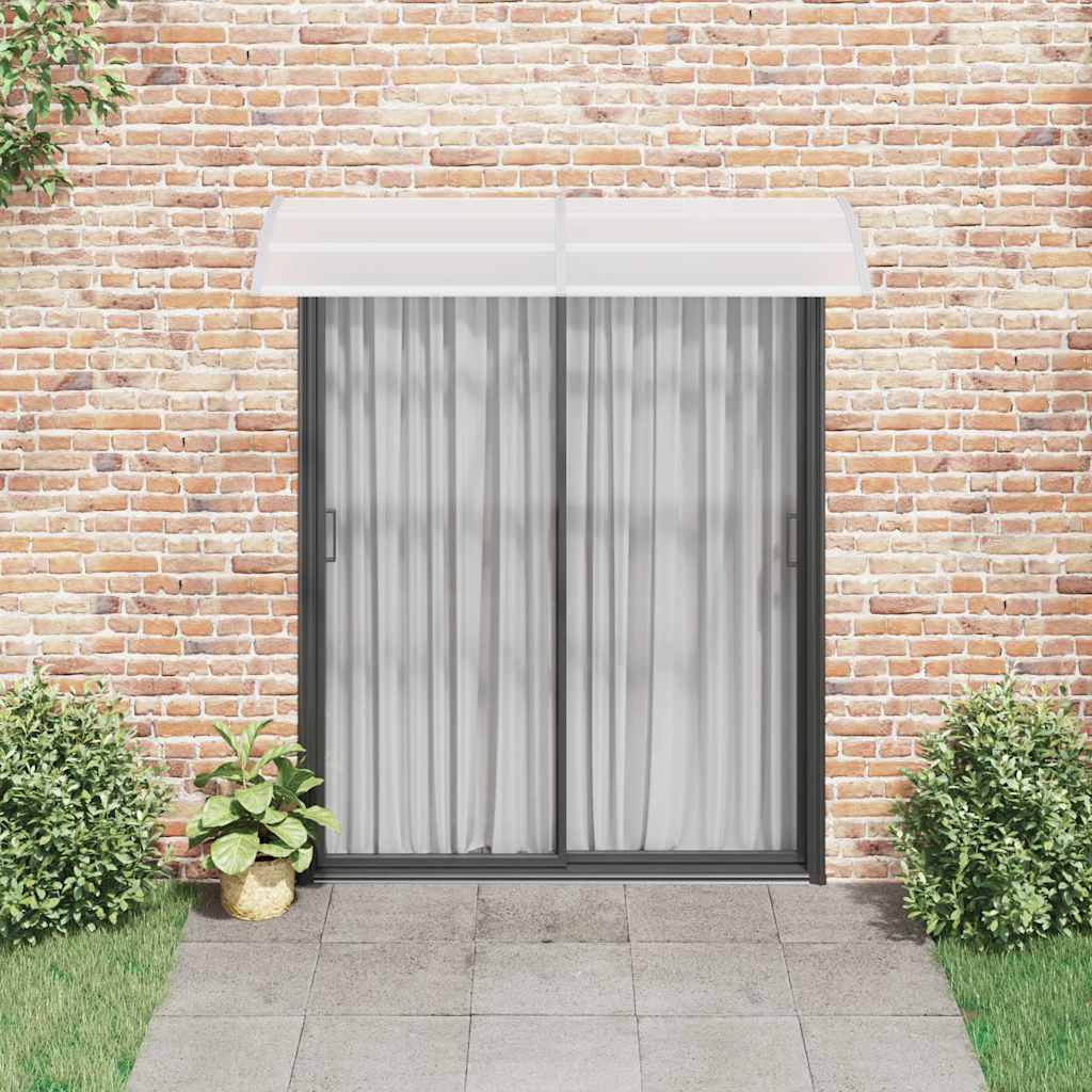 Nadstrešnica za vrata siva i prozirna 200 x 75 cm PC