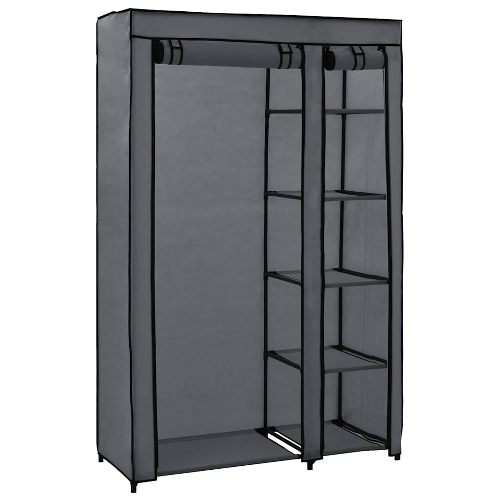 Sklopivi ormar sivi 110 x 45 x 175 cm od tkanine