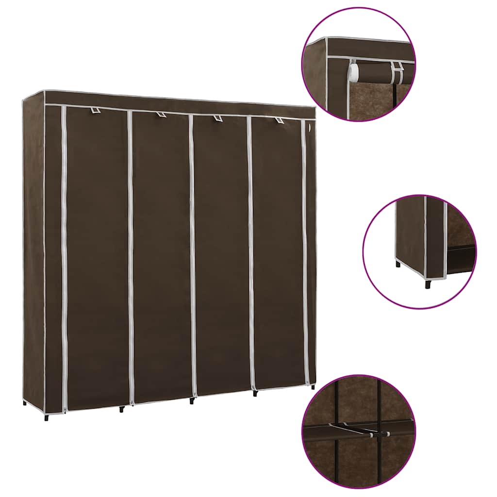 Ormar s 4 odjeljka smeđi 175 x 45 x 170 cm