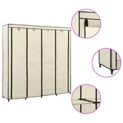 Ormar s 4 odjeljka krem 175 x 45 x 170 cm
