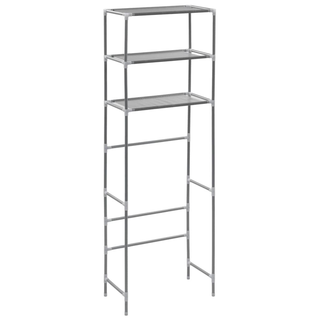 Stalak za pohranu iznad toaleta s 3 razine srebrni 53x28x169 cm
