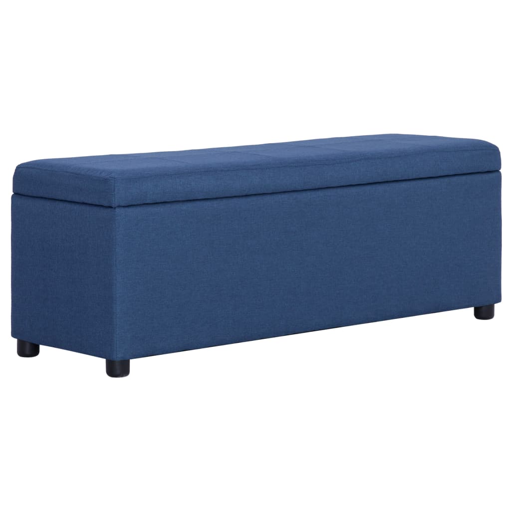 Klupa s pretincem za pohranu 116 cm plava poliesterska
