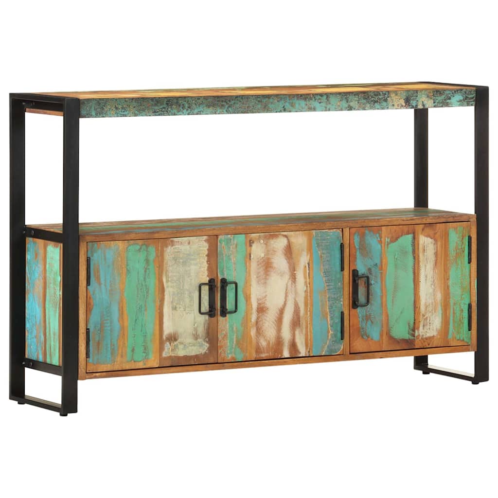 Komoda od masivnog obnovljenog drva 120 x 30 x 75 cm Smeđa