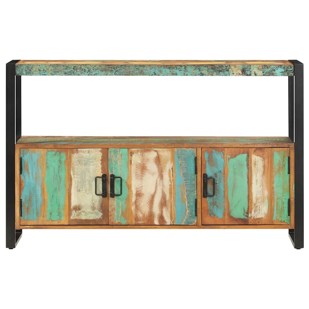 Komoda od masivnog obnovljenog drva 120 x 30 x 75 cm Smeđa
