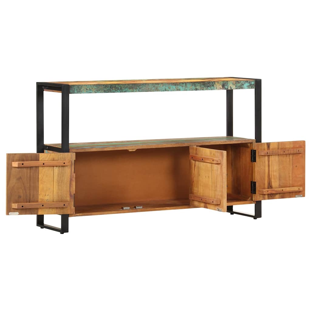 Komoda od masivnog obnovljenog drva 120 x 30 x 75 cm Smeđa
