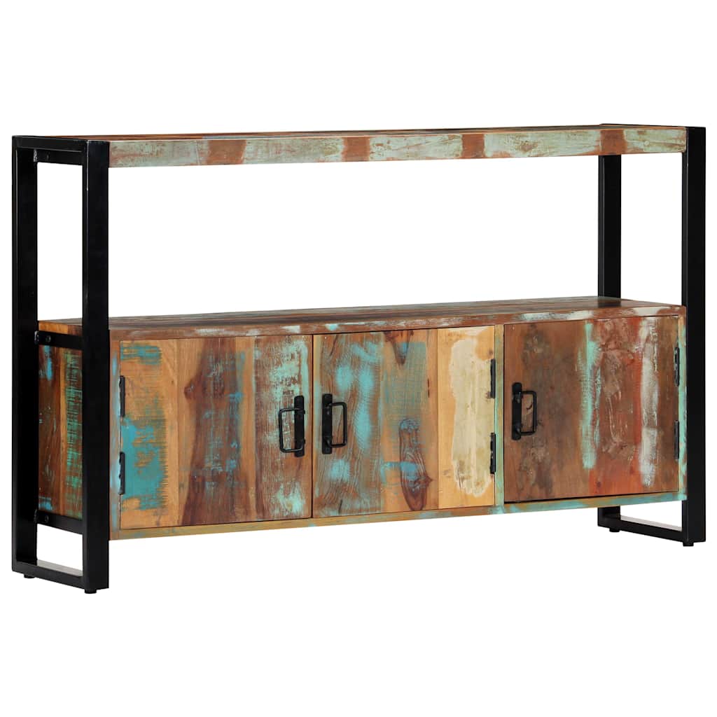 Komoda od masivnog obnovljenog drva 120 x 30 x 75 cm Smeđa