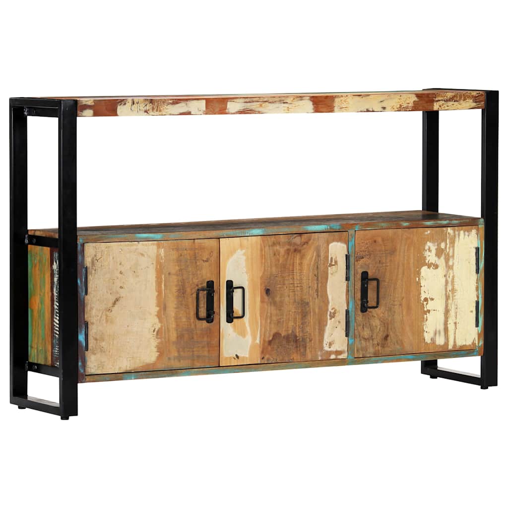 Komoda od masivnog obnovljenog drva 120 x 30 x 75 cm Smeđa