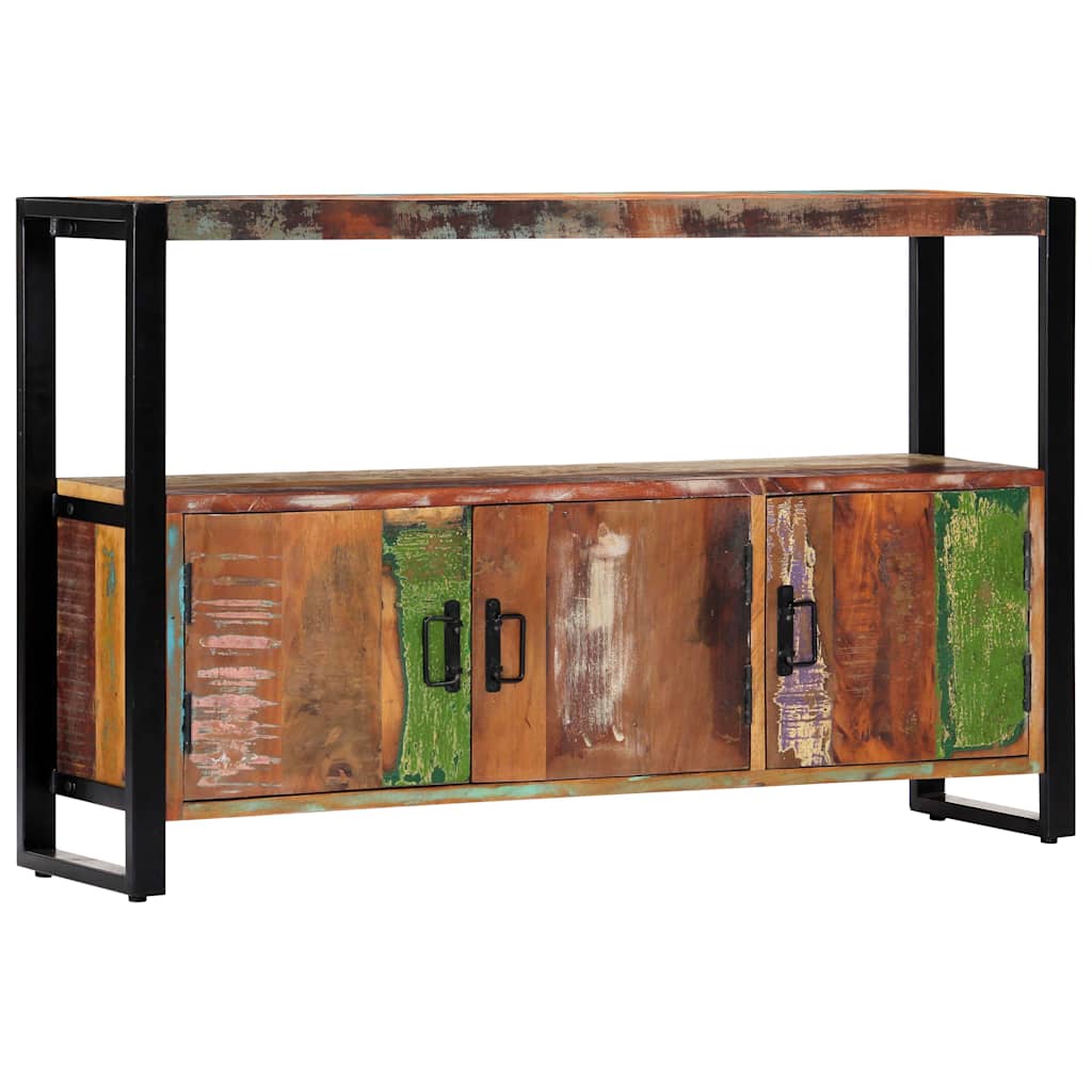 Komoda od masivnog obnovljenog drva 120 x 30 x 75 cm Smeđa