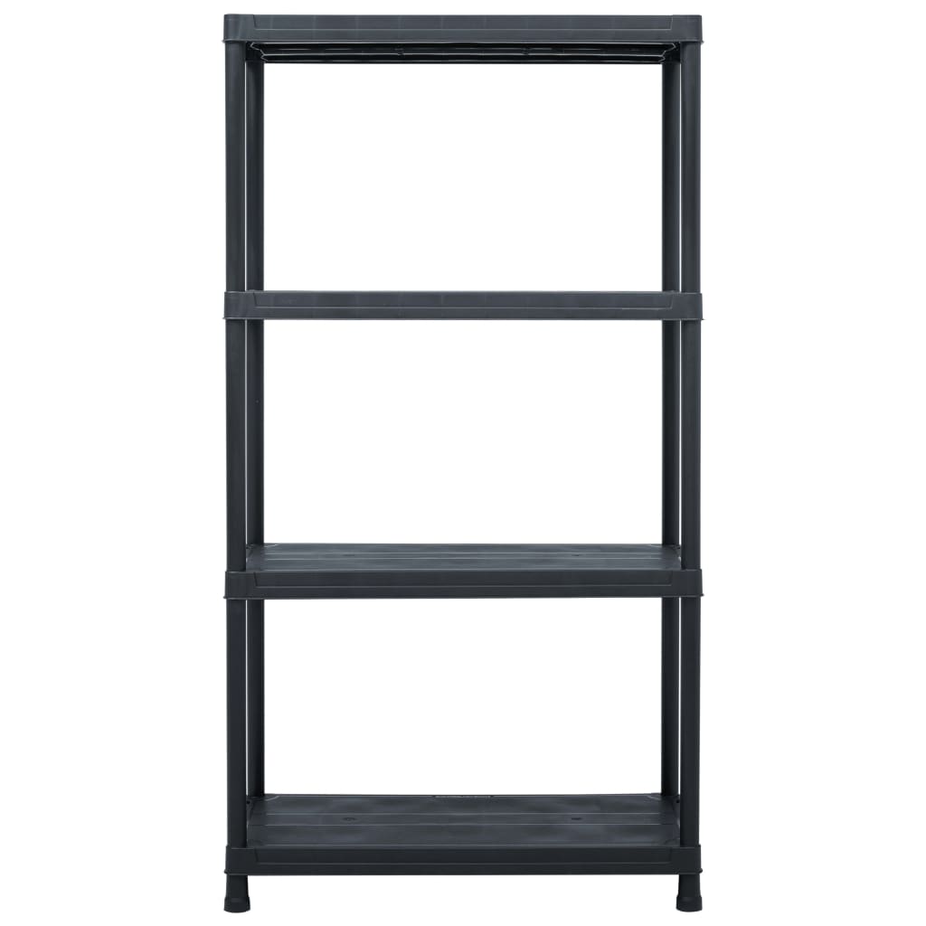 Stalci za pohranu 2 kom crni 60 x 30 x 138 cm plastični