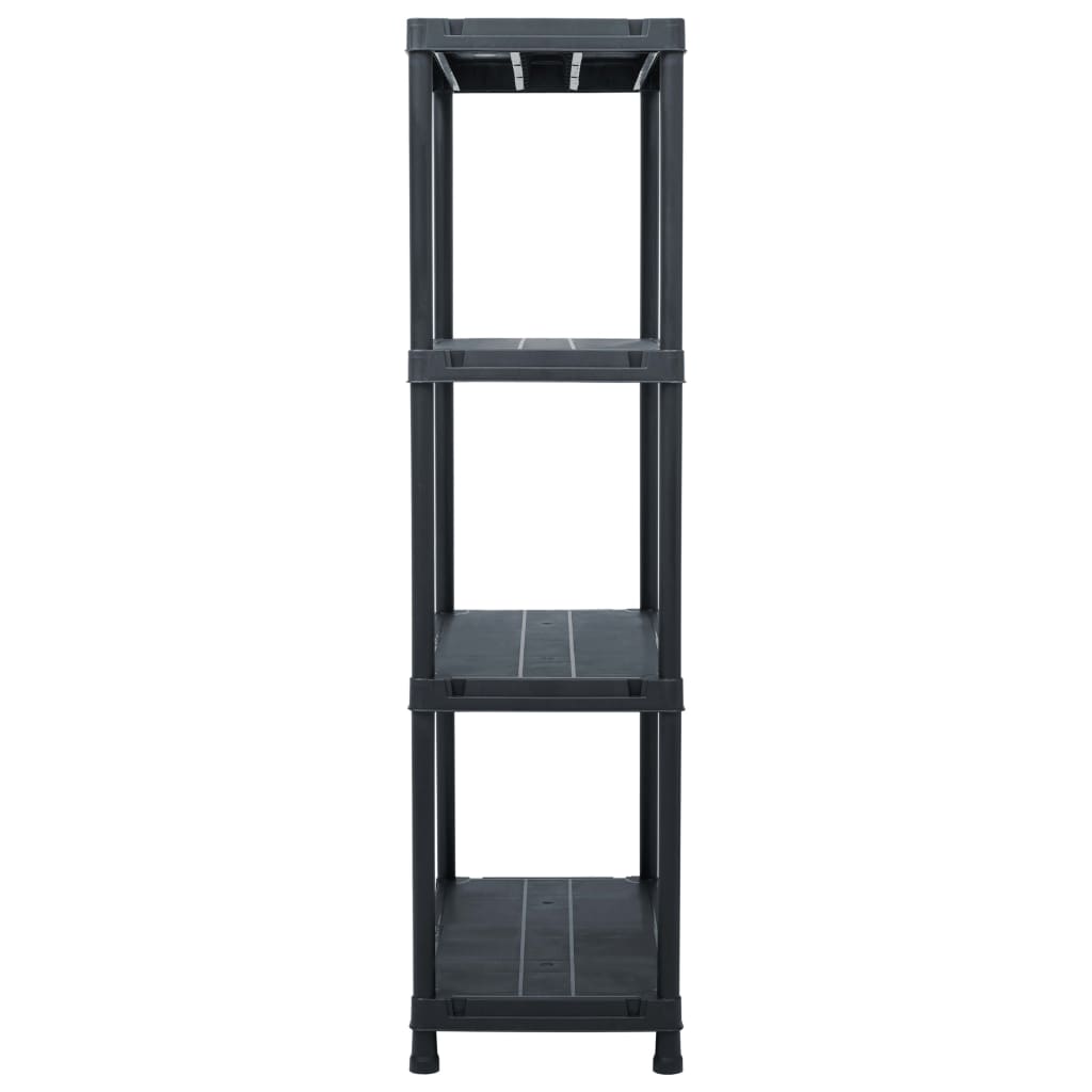 Stalci za pohranu 2 kom crni 60 x 30 x 138 cm plastični