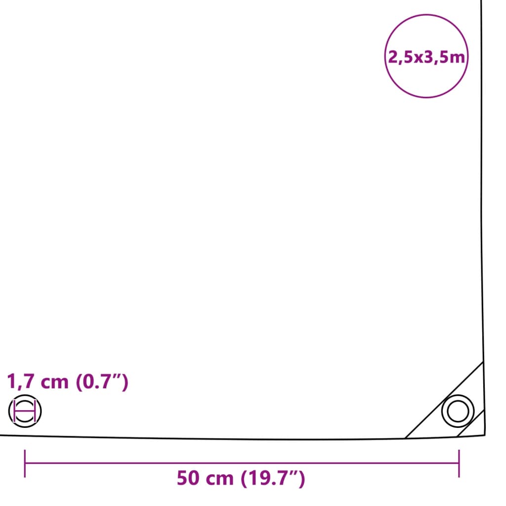 Cerada 650 g/m² 2,5 x 3,5 m plava