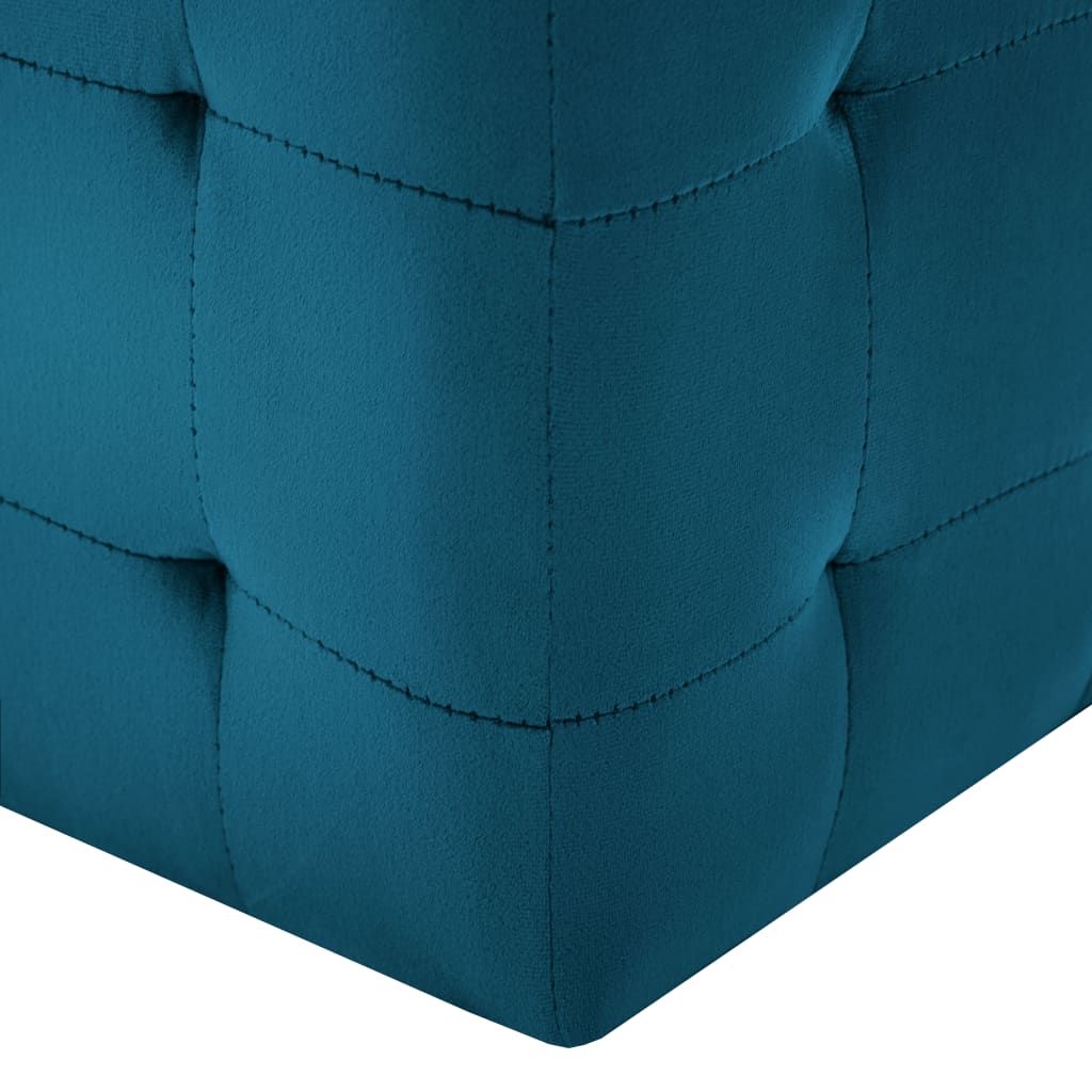 Noćni ormarići 2 kom plavi 30x30x30 cm od baršunaste tkanine