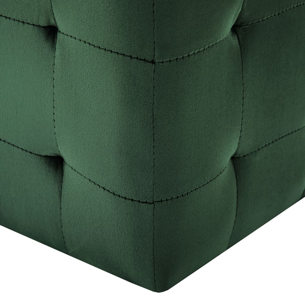 Noćni ormarići 2 kom zeleni 30x30x30 cm od baršunaste tkanine