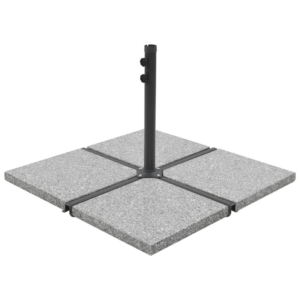 Utezi za suncobran 4 kom sivi granitni kvadratni 100 kg