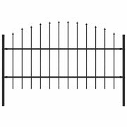 Vrtna ograda Woerden s vrhom koplja čelik 170x100 cm crna