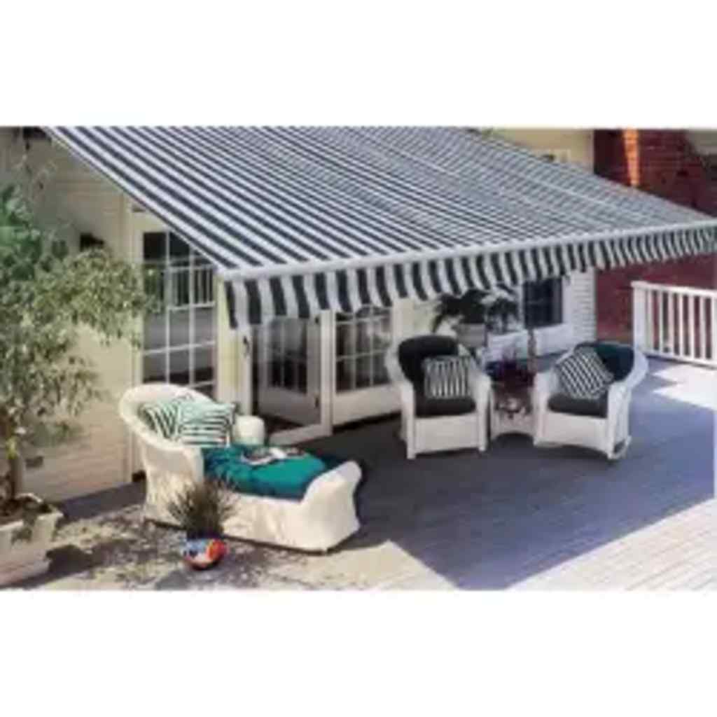 Sklopiva motorizirana tenda 600 cm plavo-bijela