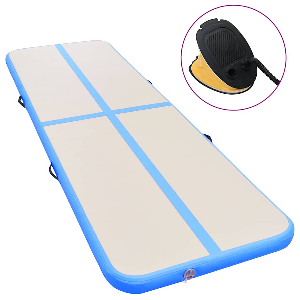 Strunjača na napuhavanje s crpkom 300 x 100 x 10 cm PVC plava