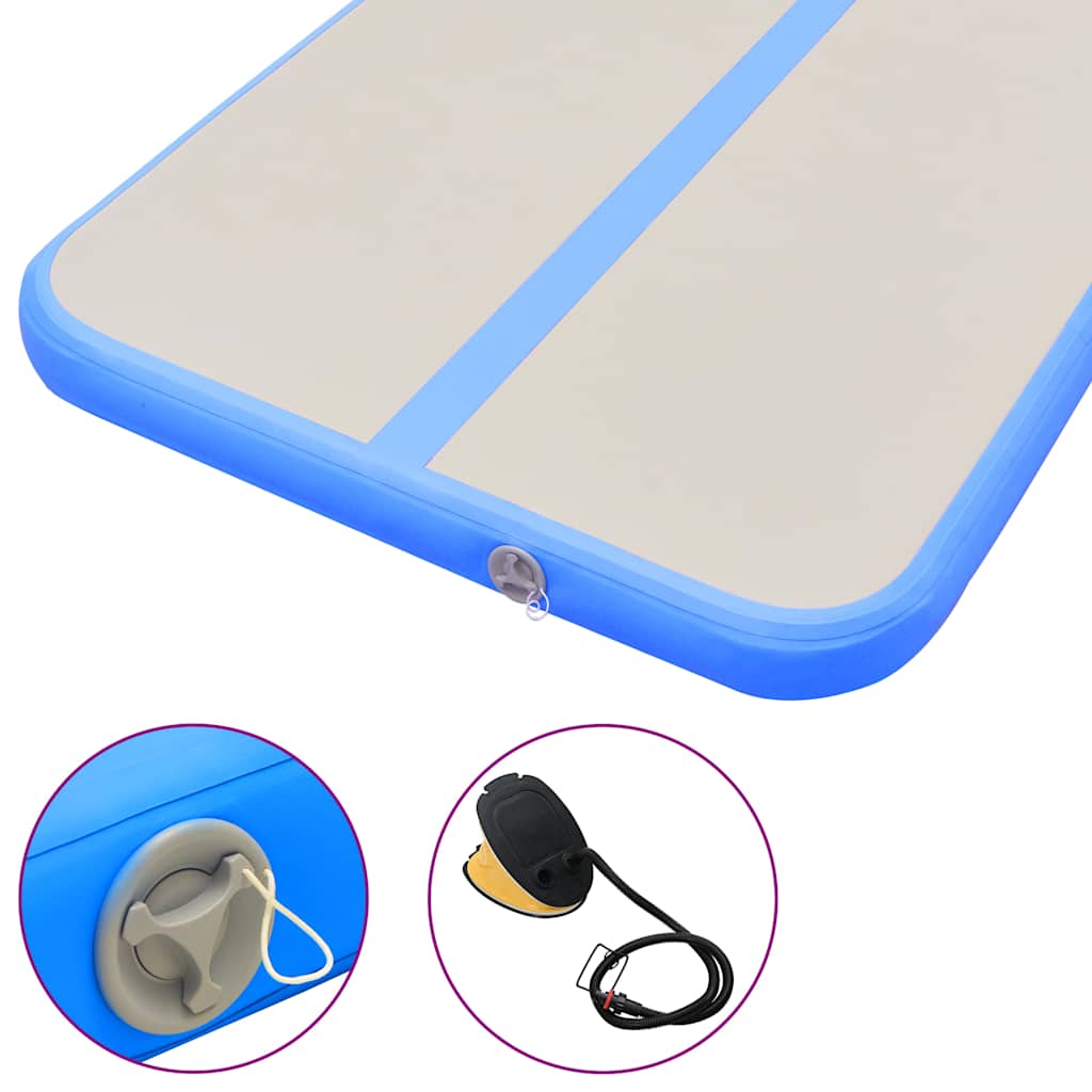 Strunjača na napuhavanje s crpkom 300 x 100 x 10 cm PVC plava