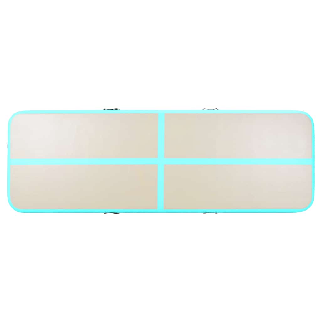 Strunjača na napuhavanje s crpkom 300 x 100 x 10 cm PVC zelena