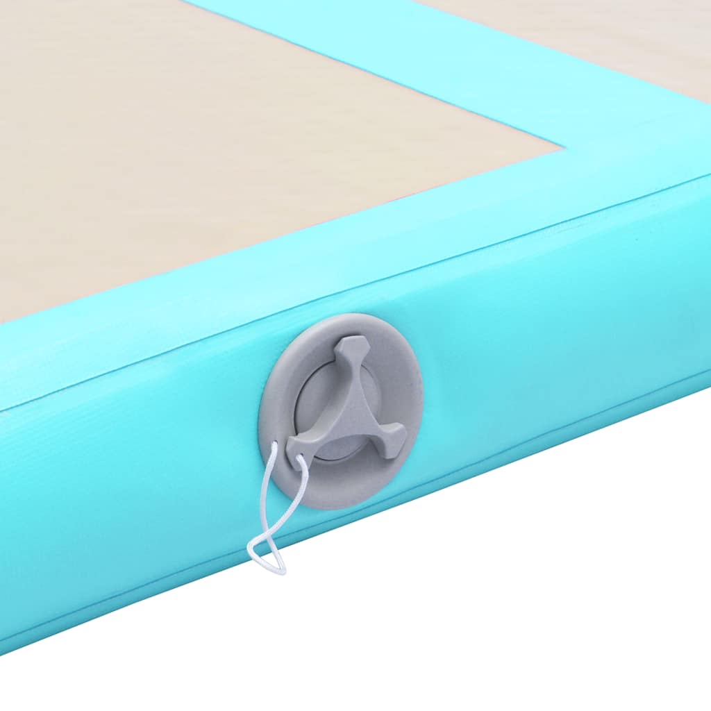 Strunjača na napuhavanje s crpkom 300 x 100 x 10 cm PVC zelena