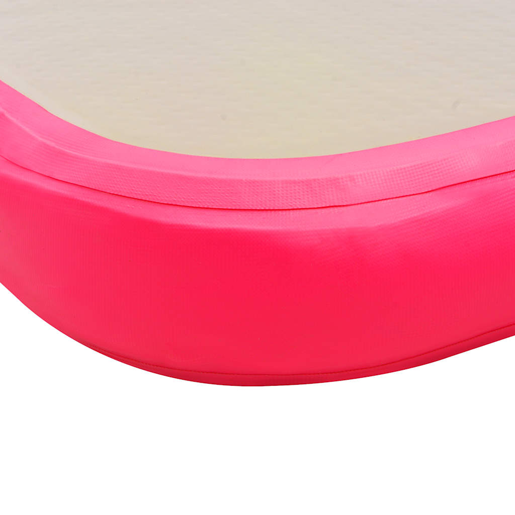 Strunjača na napuhavanje s crpkom 400 x 100 x 10 cm PVC roza