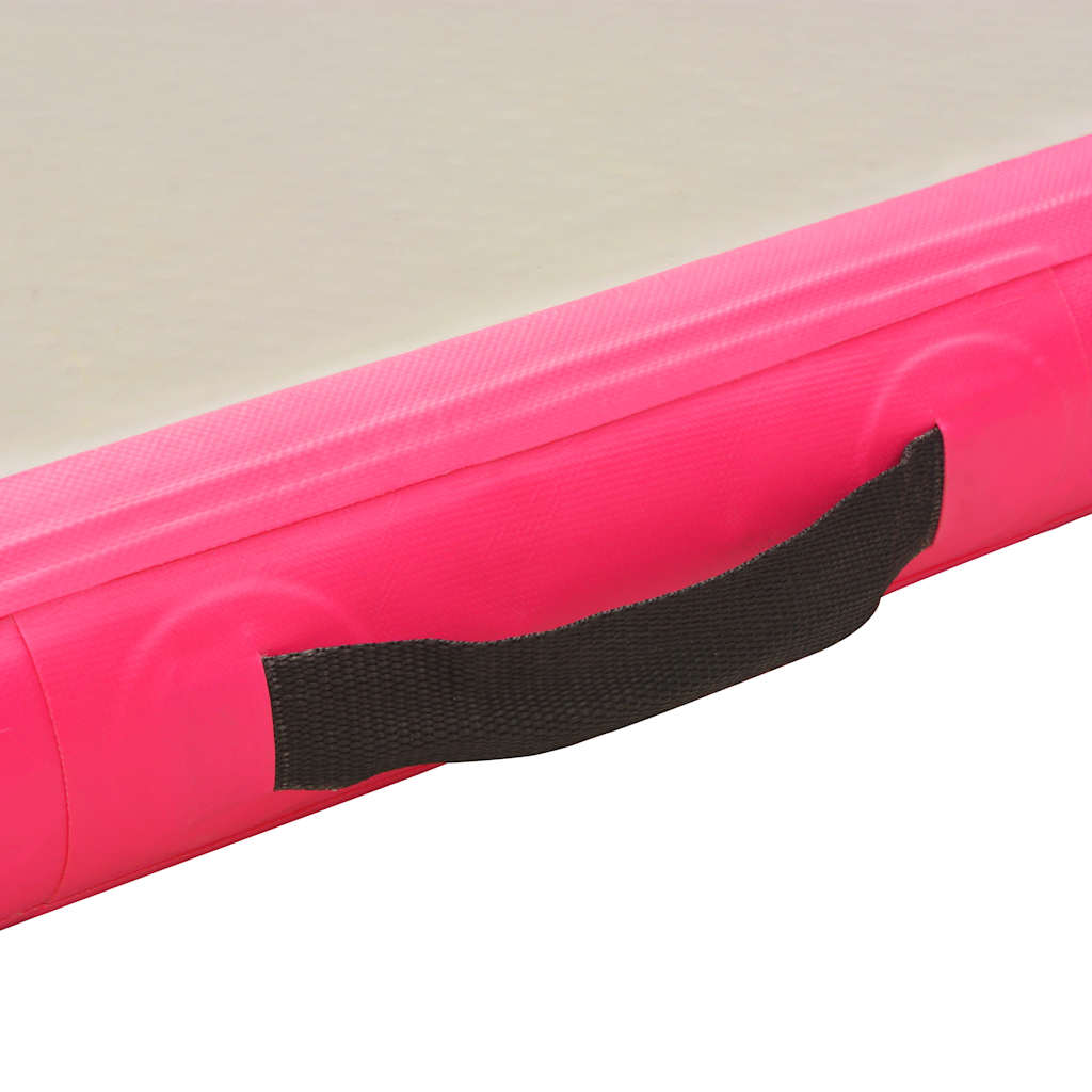 Strunjača na napuhavanje s crpkom 400 x 100 x 10 cm PVC roza