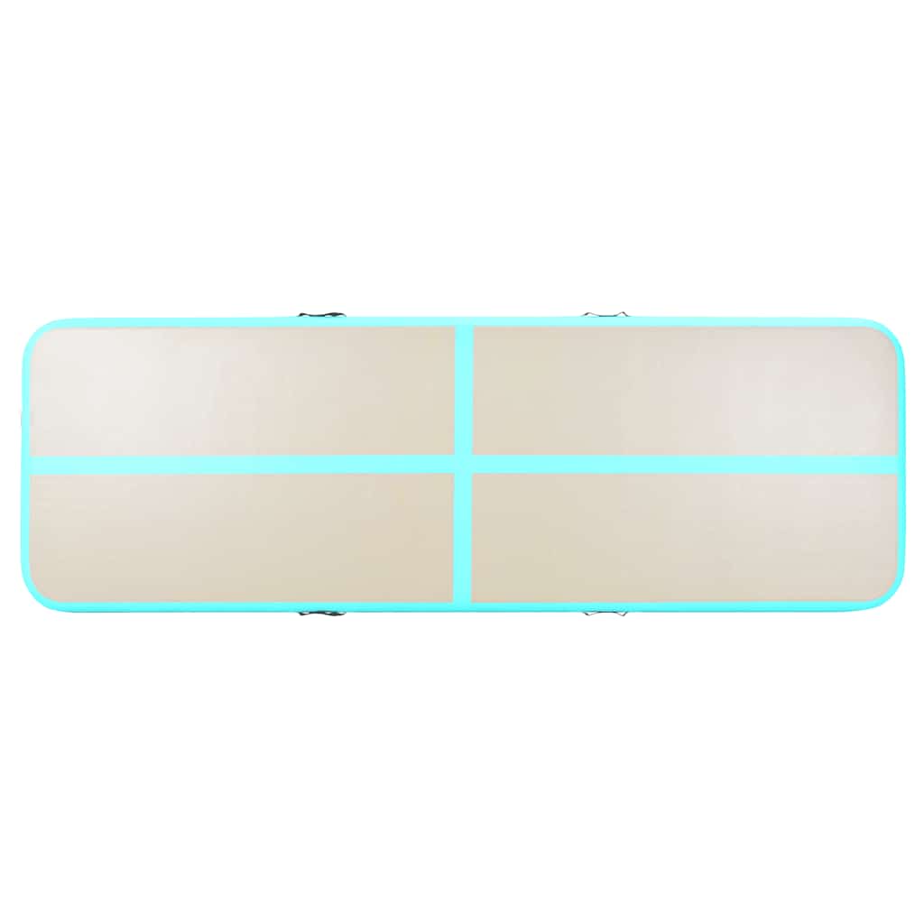 Strunjača na napuhavanje s crpkom 400 x 100 x 10 cm PVC zelena
