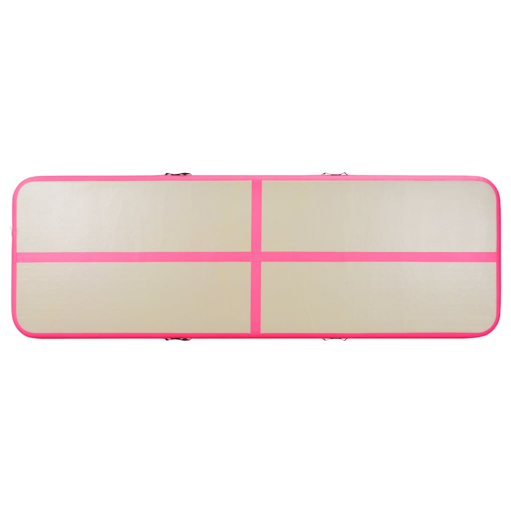 Strunjača na napuhavanje s crpkom 600 x 100 x 10 cm PVC roza