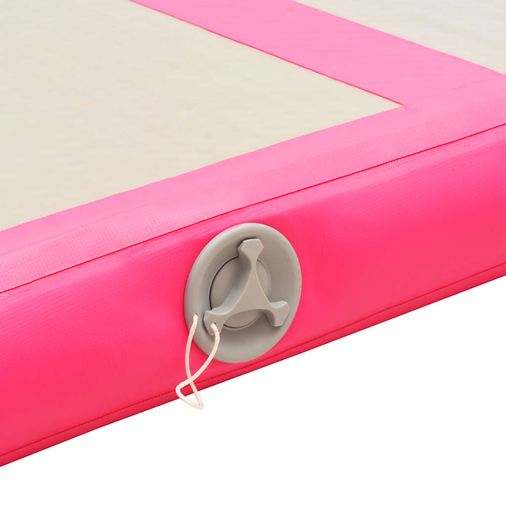 Strunjača na napuhavanje s crpkom 600 x 100 x 10 cm PVC roza