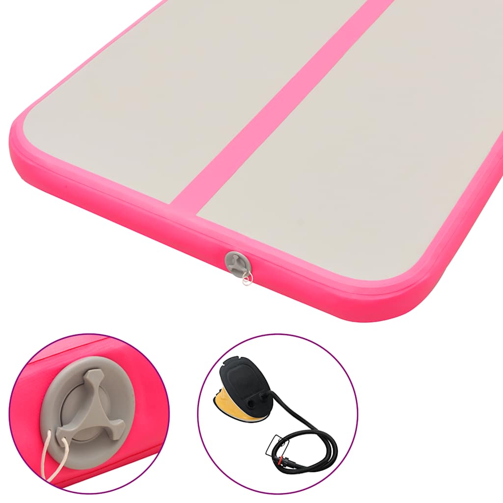 Strunjača na napuhavanje s crpkom 800 x 100 x 10 cm PVC roza