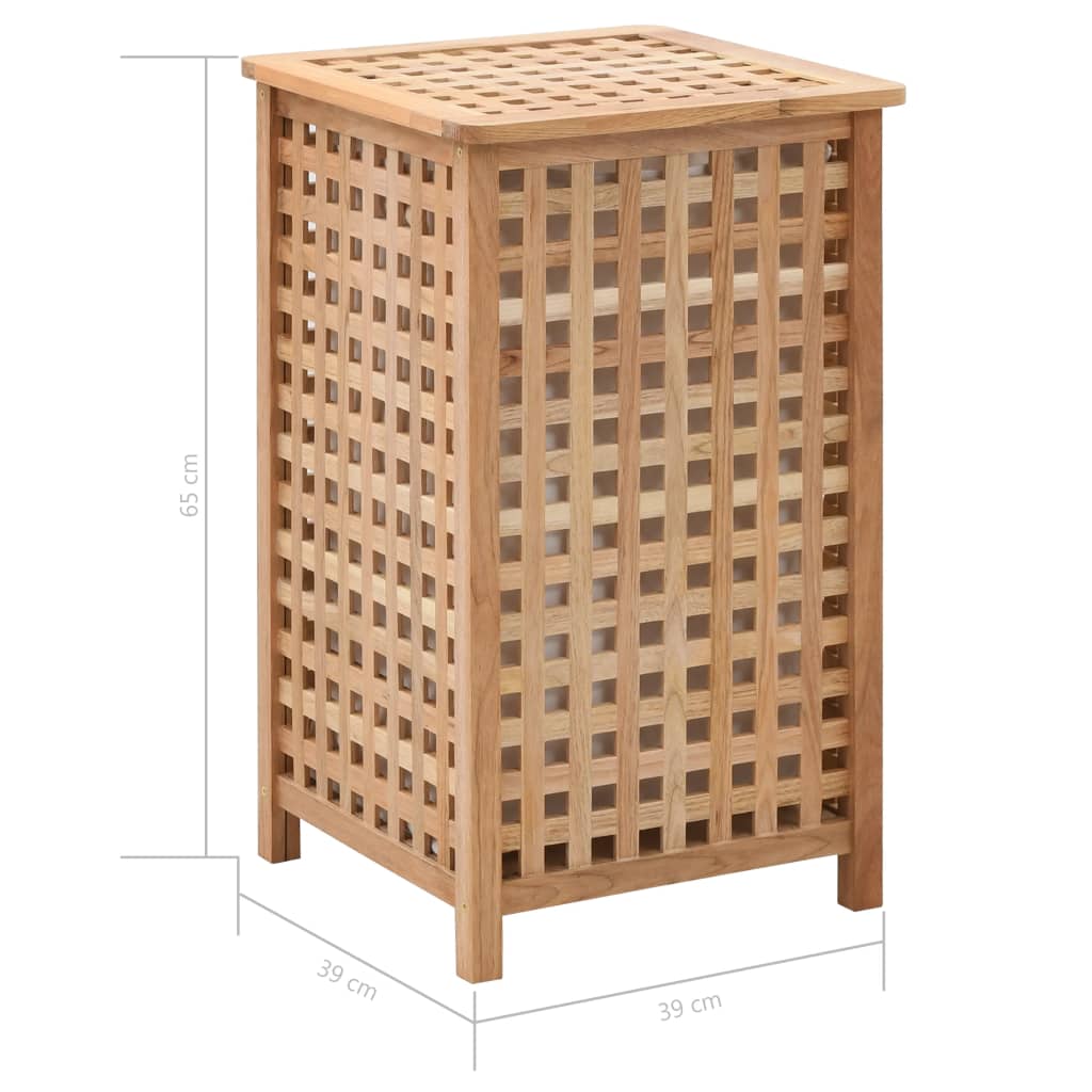 Košara za rublje 39 x 39 x 65 cm od masivnog drva oraha