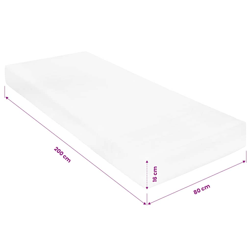 Madrac sa 7 zona 80 x 200 cm od PU pjene 16 cm H2 H3