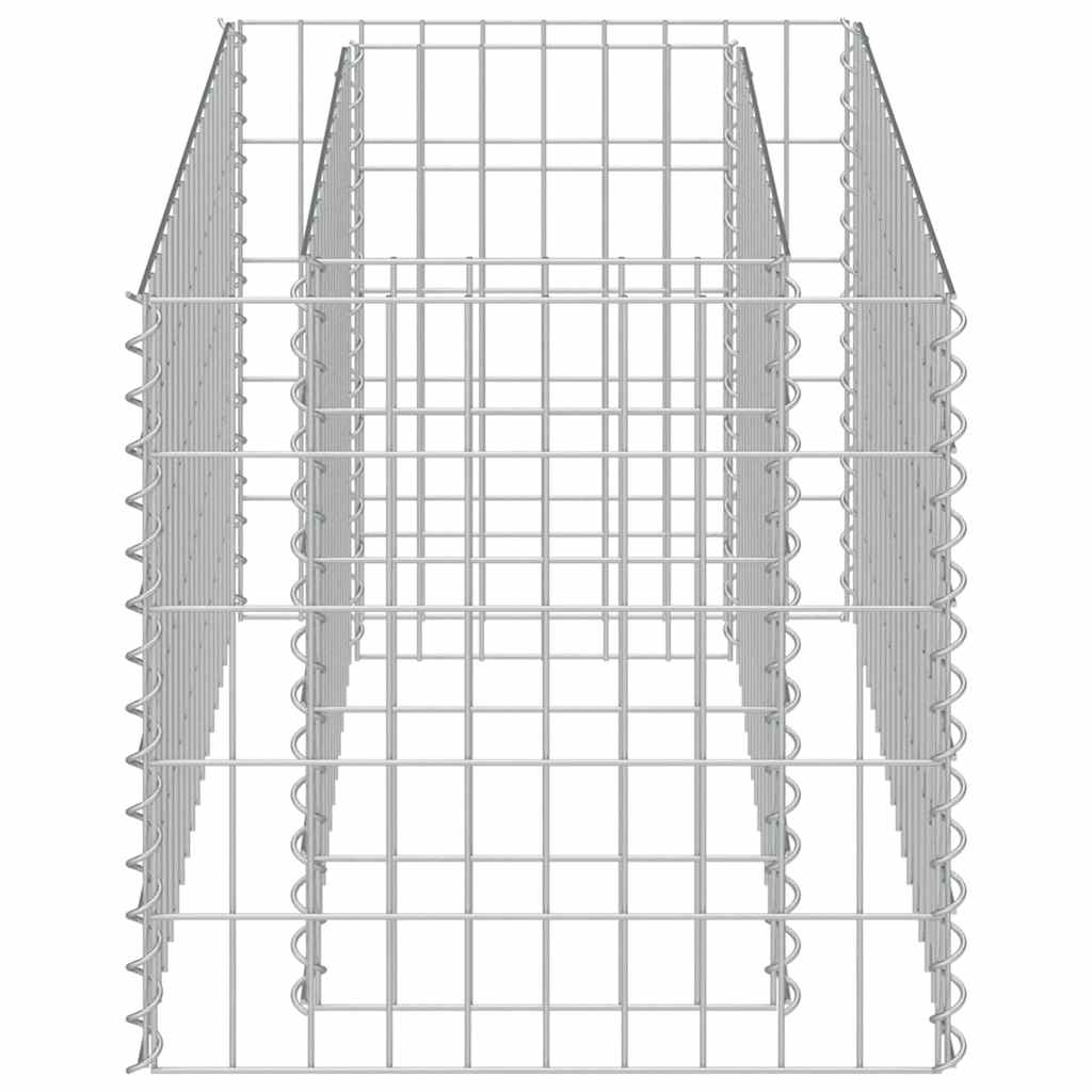 Gabionska sadilica od pocinčanog čelika 90 x 50 x 50 cm