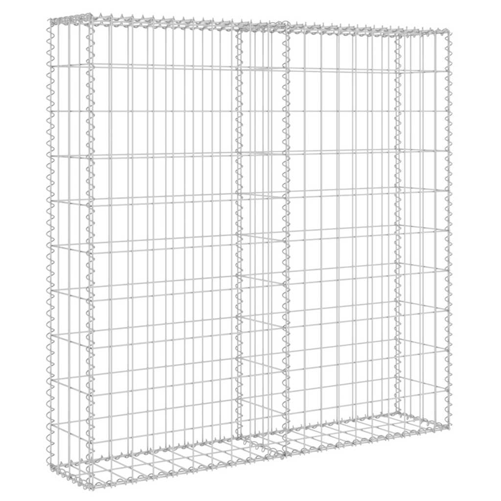 Gabionski zid s poklopcima od pocinčanog čelika 80 x 20 x 100 cm