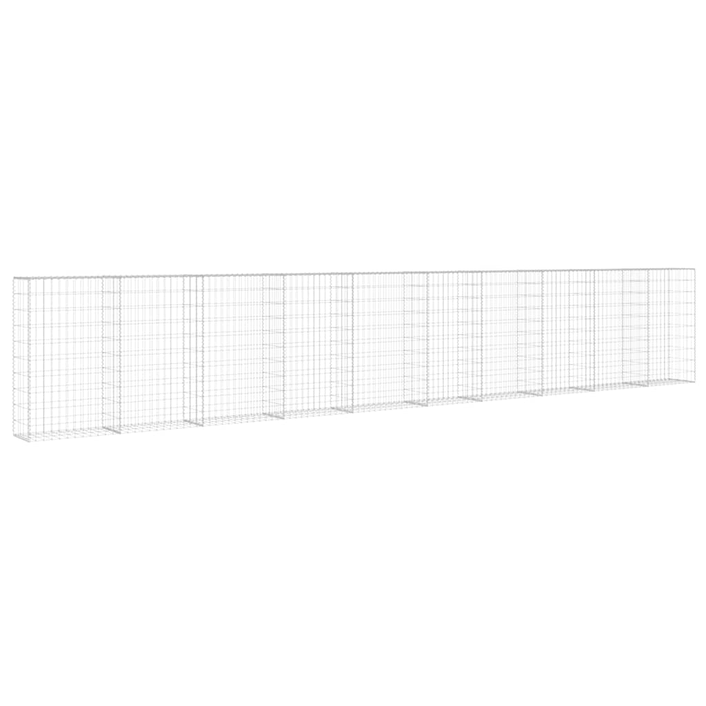 Gabionski zid s poklopcima od pocinčanog čelika 600 x 30 x 100 cm